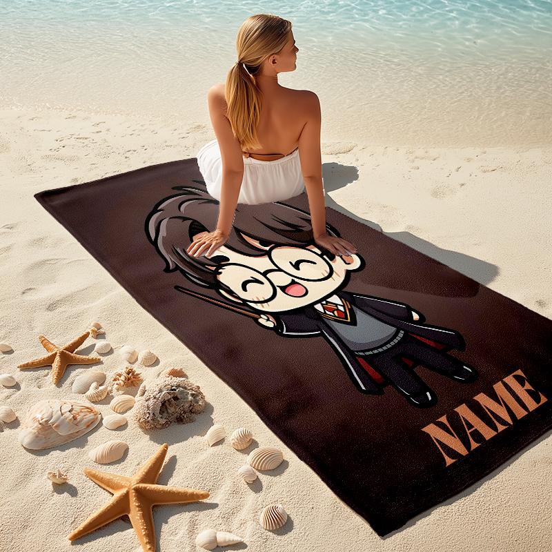 Personalized Green Serpent Magic Beach Towel Microfiber Beach Towel Thin Absorbent for Beach Swimming Yoga Bath Sports. 0910323