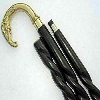 Victorian Anchor Handle Cane Walking Stick Handmade Spiral Gift
