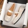 Fashion Flat Shoes Women's Widened Fattened Large Size Womens Shoe Mary Jane Shoe Women Retro Versatile Sports  Pumps Flat Ballet Shoes