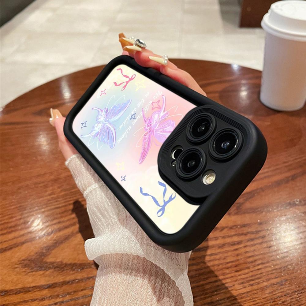 Angel Eye Soft Phone Case for Samsung A13 A23 A53 A14 A24 A34 A54 A15 A25 A35 A55 S20 S23 FE S24 Ultra Ae67 Butterfly flower Cute cartoon art design