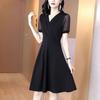 Black Skirt Women's Summer New Temperament Slim and Thin A-word Dress Hepburn Style Small Black Dress