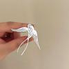 Gold Swallowtail Pin Silver Animal Badge Simple Swallow Brooch  Party