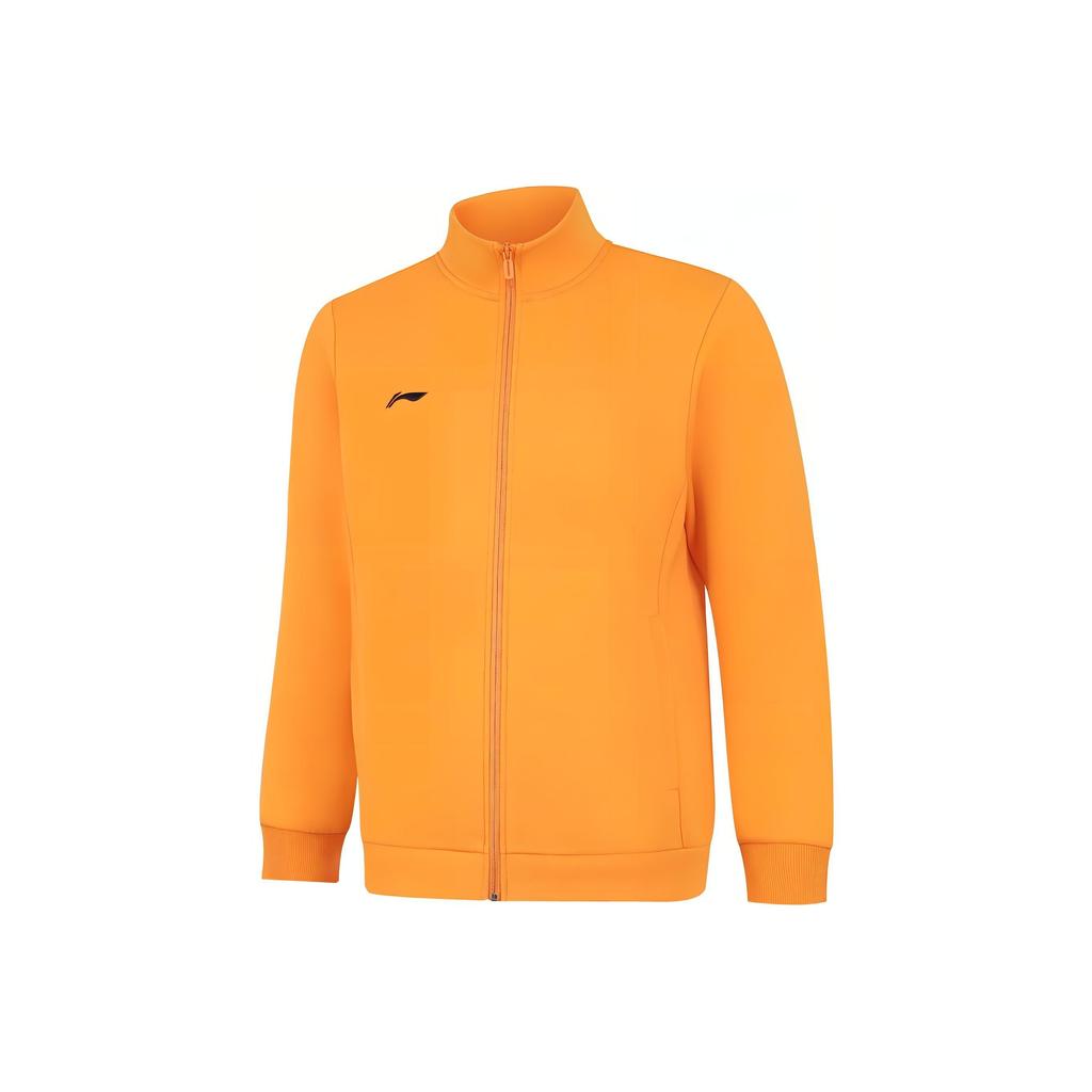 Li Ning Group Purchase Series Stand Collar Simple Comfortable Casual Zipper Cardigan Sweatshirt Men sweatshirt Orange AWDUA75-6