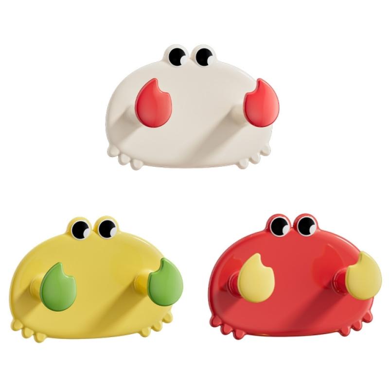 1/3 Stück Cartoon Krabbenförmige Wandhaken Starke Klebehaken Haken Für Küche Badezimmer Wohnheimzimmer Dekor Aufbewahrungshaken