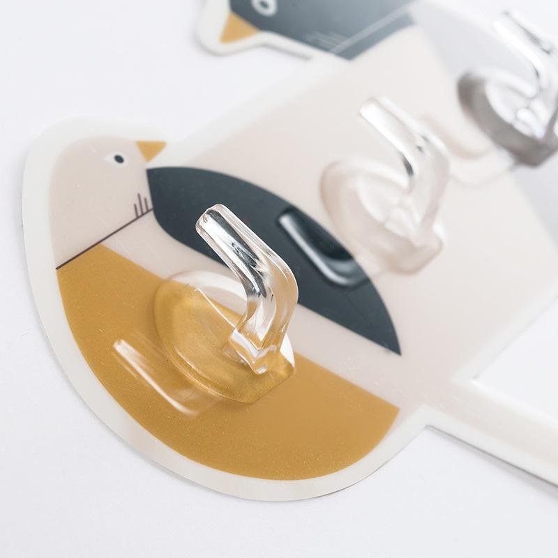 Creative Bird Hook Multifunksjon Sterk Sticky Door Sucker Veggkroker Hjem Sterkt selvklebende spikerfri