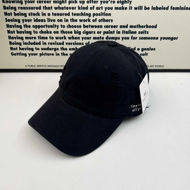 Spring And Summer Ripped Baseball Cap Children Patch Letter Cap Men S Trend High Quality One size fits all