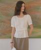 Tilaidai Tied Drape Blouse [Tisu06Bl06]_Cream
