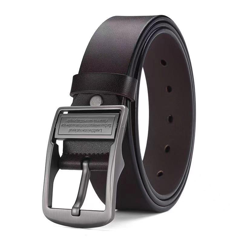 Men's Retro Genuine Leather Pin Buckle Belt for Casual Jeans