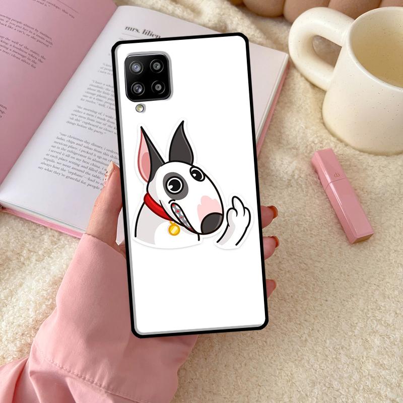 Bull Terrier Dog Puppies Funny Phone Case For Samsung Galaxy A54 A34 A14 A13 A53 A33 A73 A51 A71 A12 A22 A32 A52 A72 A52S