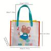 1pc Women's Transparent Jelly Shoulder Bag – Cartoon Bear Rabbit Design, Large Capacity for Summer Travel & Beach Carrying