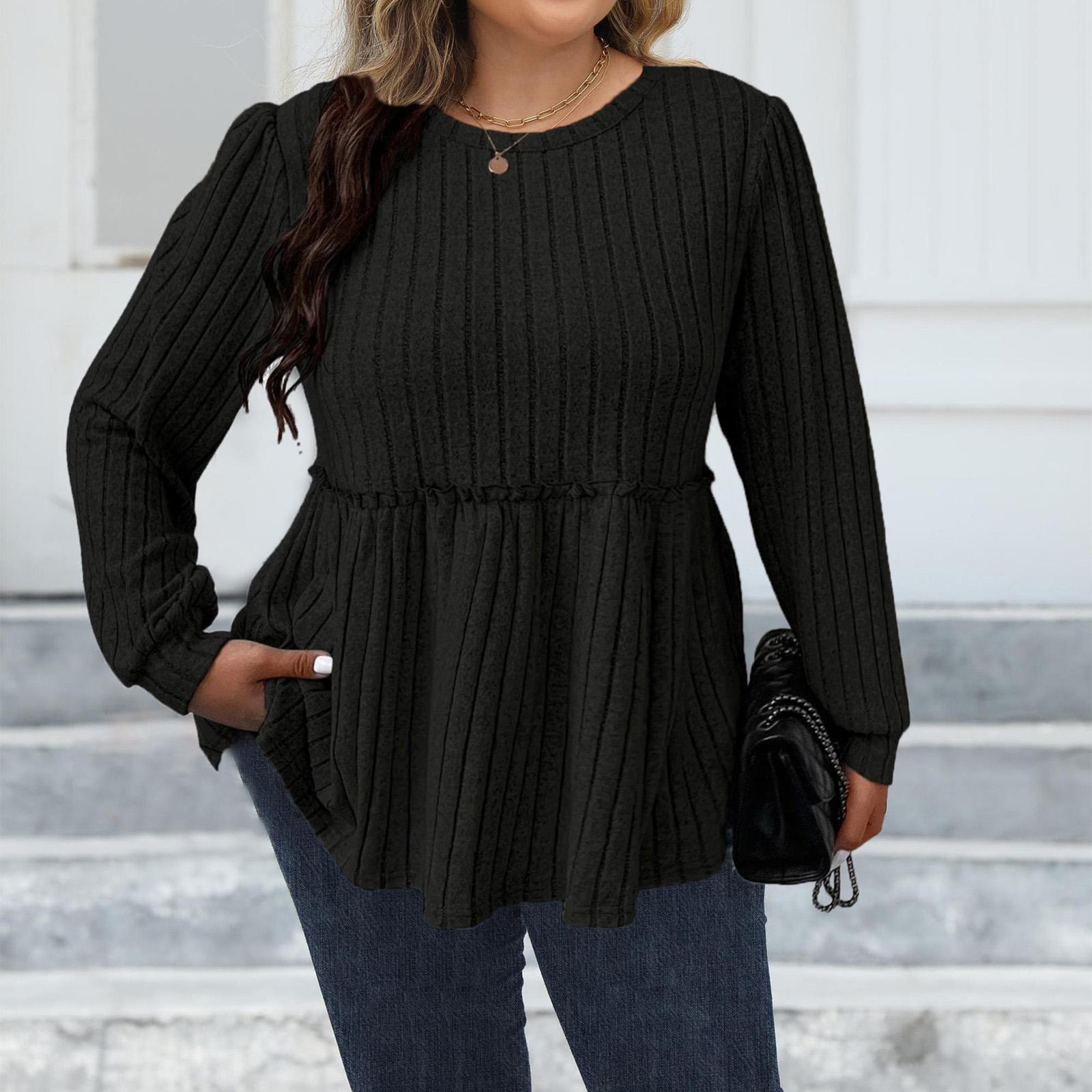 

Женская повседневная свободная футболка-топ большого размера с круглым вырезом для медработников XXXL чёрный