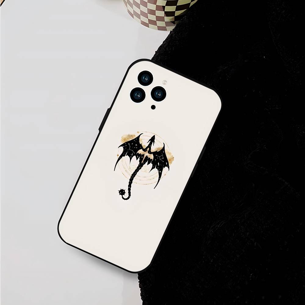 Dragon F-Fourth W-Wing For IPhone 15 16 14 Plus 13 12 11 17 Pro Max 17 Air Black Soft Phone Cover