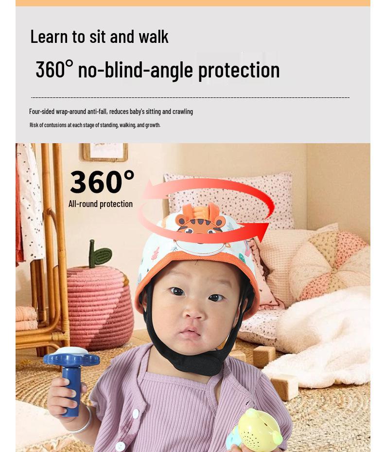 Infant Anti-fall Protection Helmet: Safety Hat for Crawling and Walking Babies