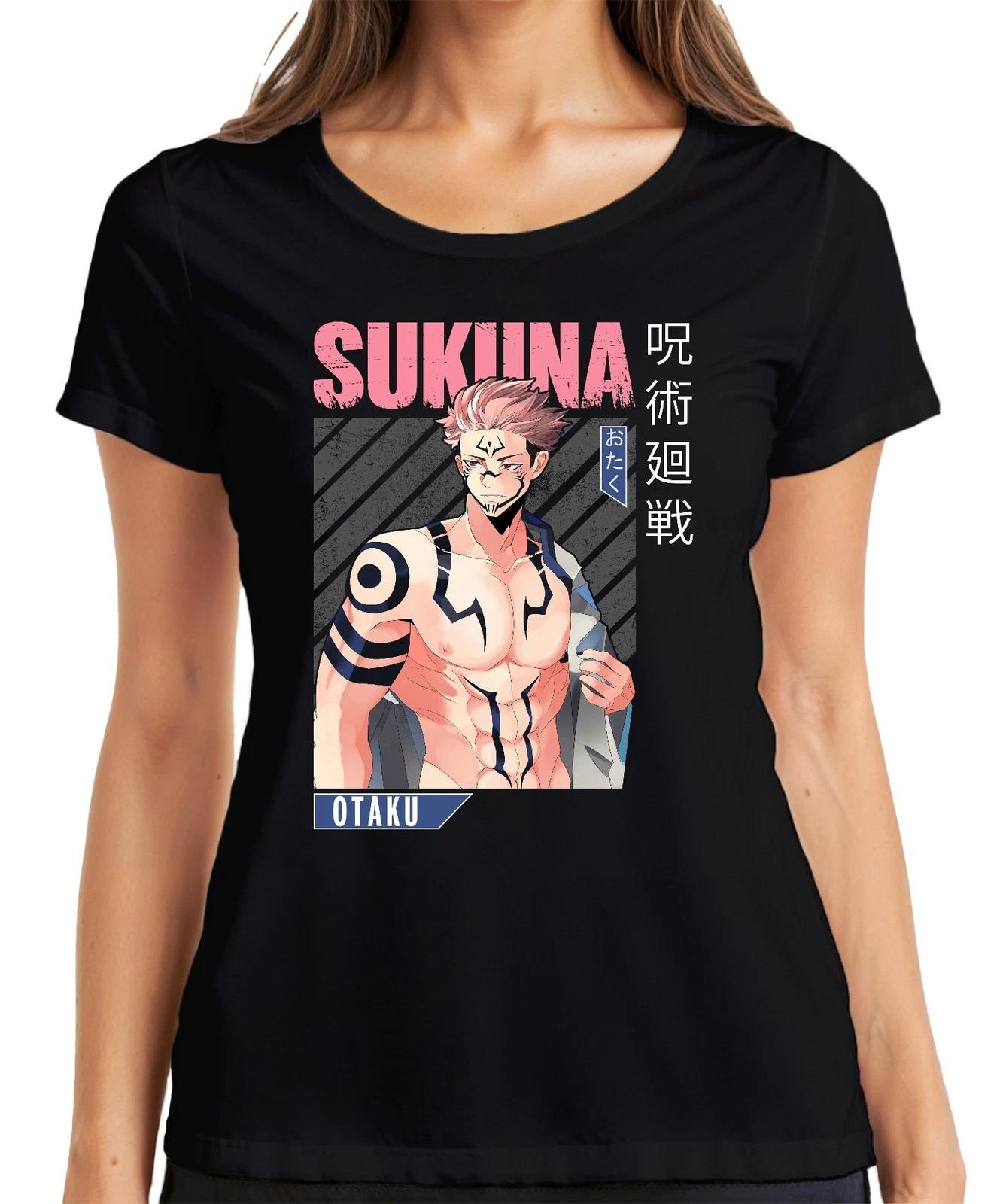 Sukuna Jujutsu Kaisen Otaku Anime Ästhetik Fan Geschenk Vintage Damen T-Shirt XL