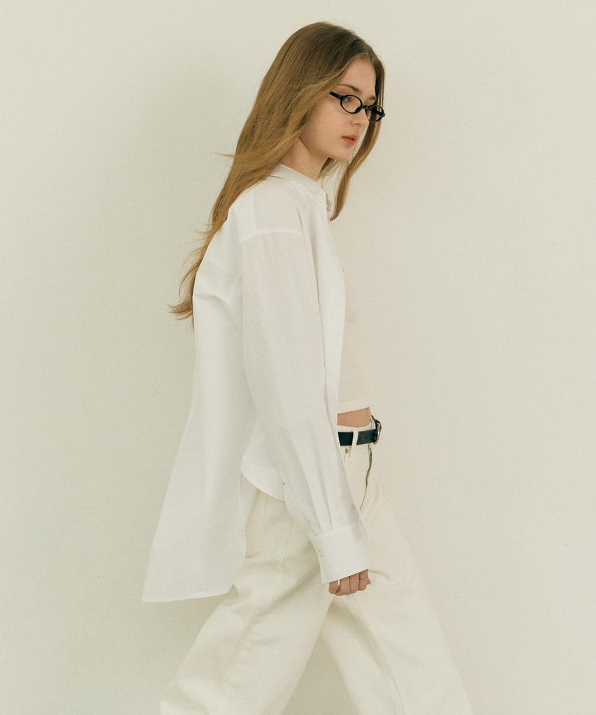 OSTKAKA Essential Cotton Oversized Shirt White
