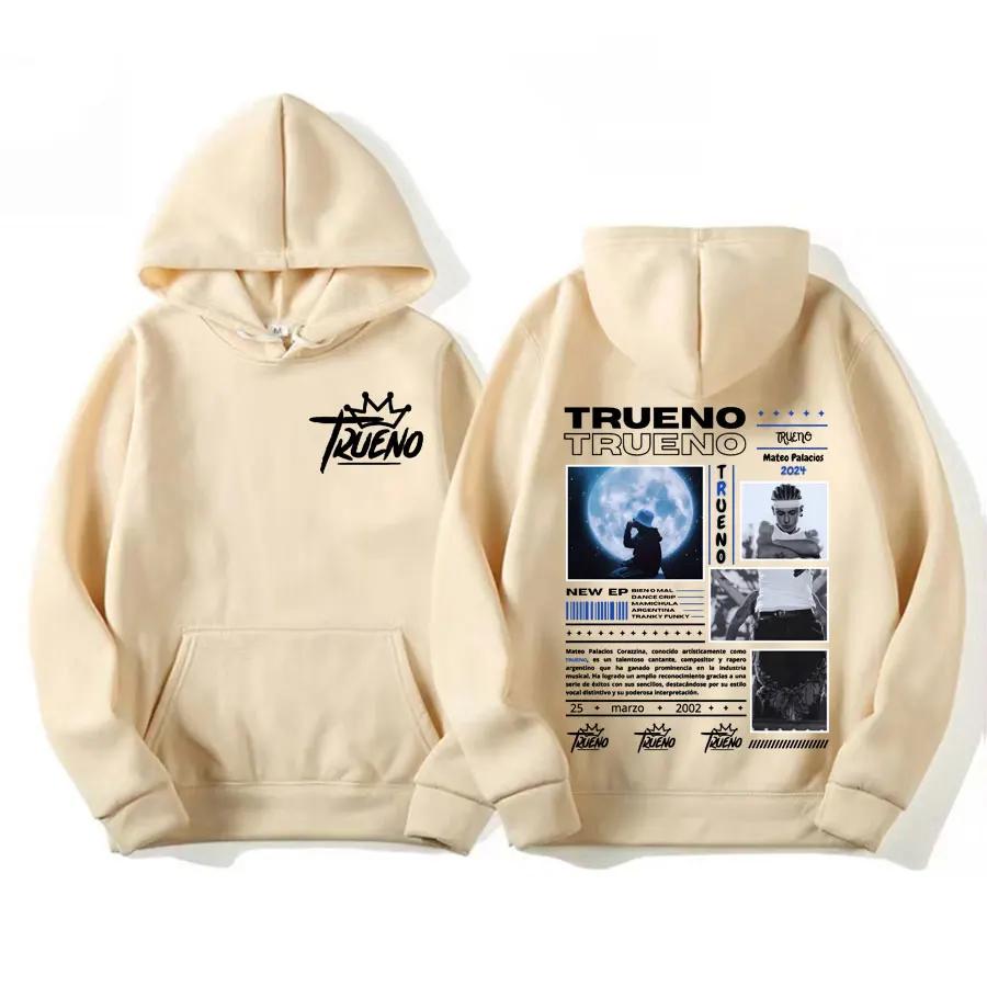 Rapper Trueno Pattern Hoodie Men's Hip Hop Fashion Retro Sportswear Men's and Women's Harajuku Cool Casual Hoodie Street Wear
