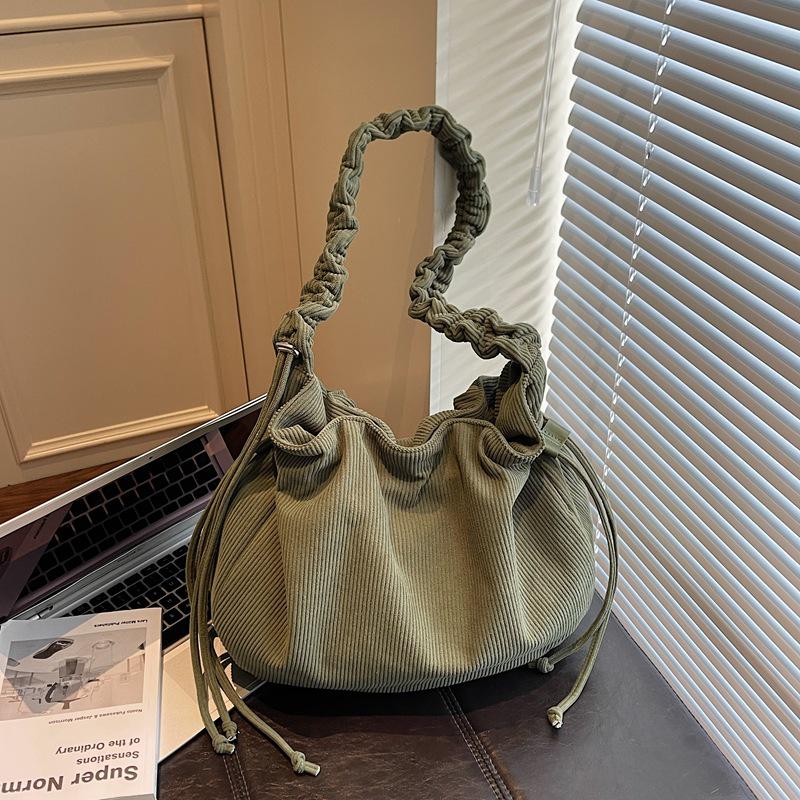 Kord Umhängetasche für Damen im koreanischen Stil: Handtasche mit großem Fassungsvermögen, lässig, für Reisen und Einkaufen
