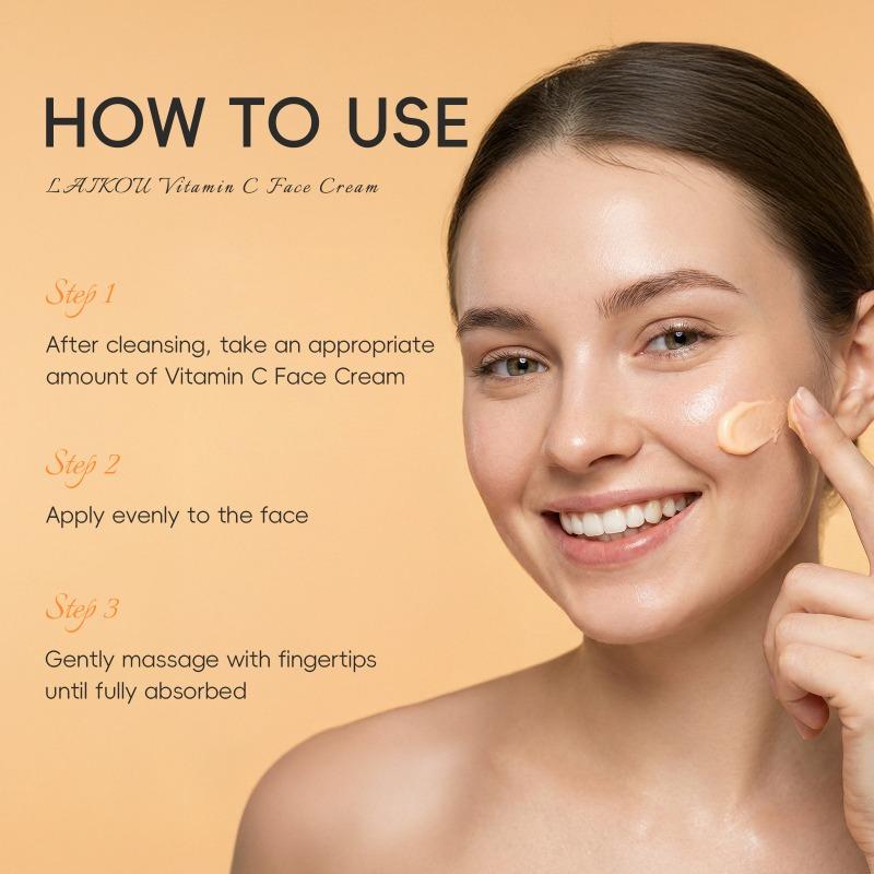 LAIKOU Vitamin C Whitening Cream Remove Freckle Blemish Brighten Moisturizing Face Cream 25g