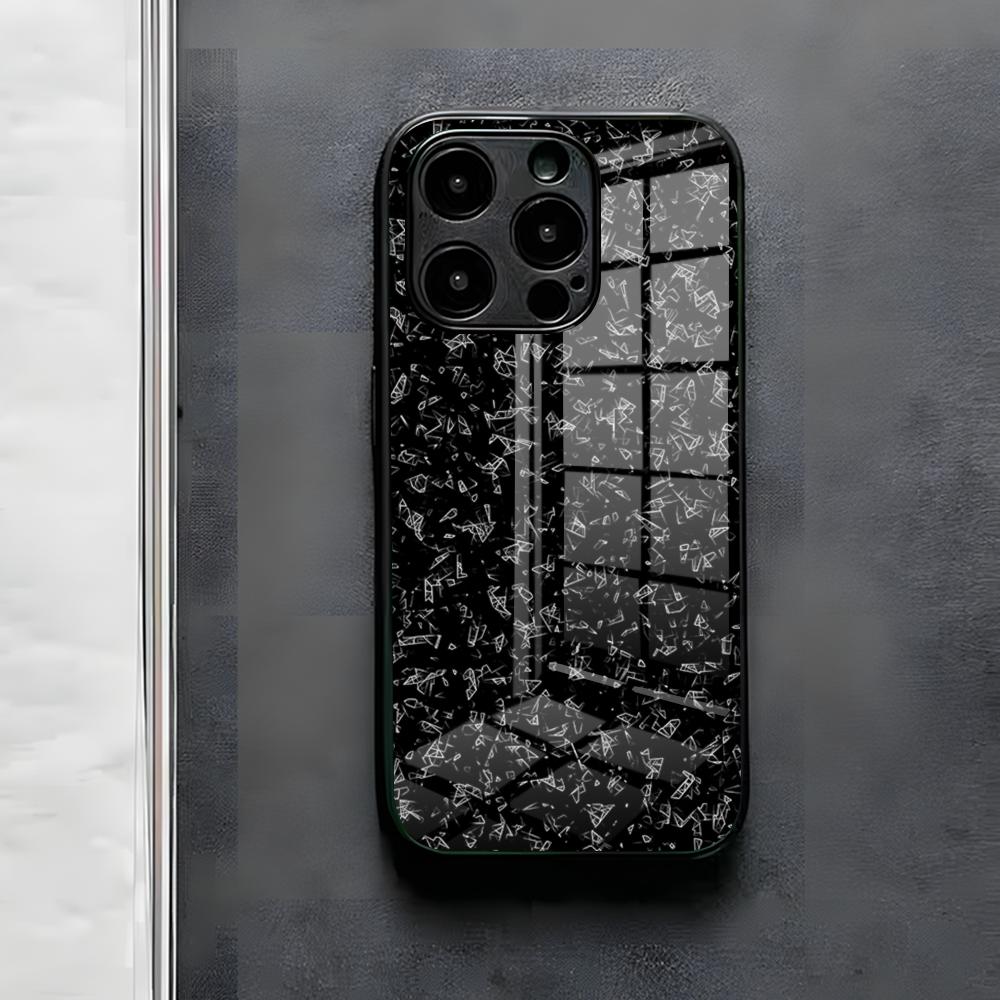 Custodia per Telefono Fundas in Fibra di Carbonio Forgiata Per IPhone 17 Air 16 E Pro Max 15 14 13 Mini 12 Pro 11 Max Plus Copertura in Vetro Nero