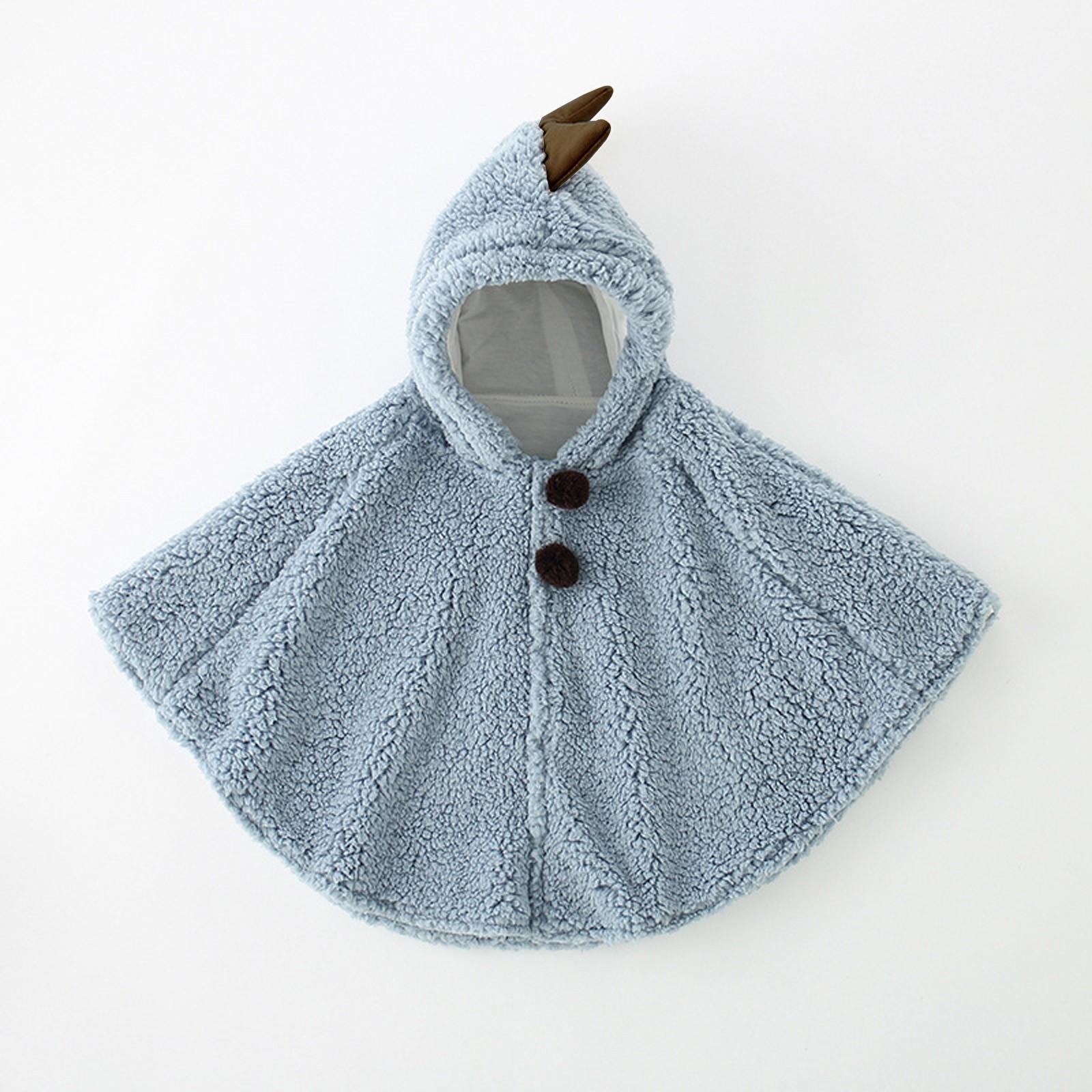 

Малыши Мальчики Девочки Согревают Мультяшные Уши Пальто С Капюшоном Плащ Одежда M синий