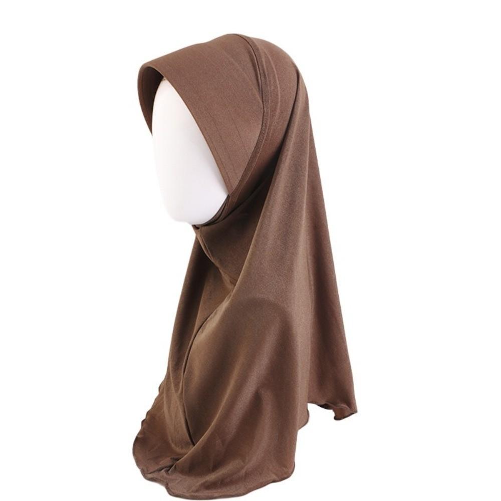 Chiffon Baotou Hat Double Layered Scarf Hat Instant Hijabs Headscarf Hat  Head Wrap