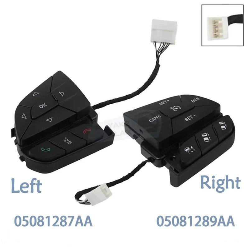 05081287AA 05081289AA Steering Wheel Control Switch Button for Chrysler 200 300 Pacifica Dodge Challenger Charger Jeep Cherokee