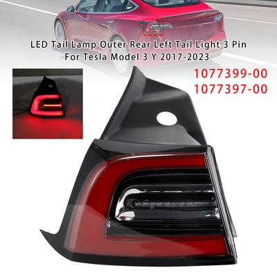 LED Tail Lamp Outer Rear Left Tail Light 3 Pin For Tesla Model 3 Y 2017-2023