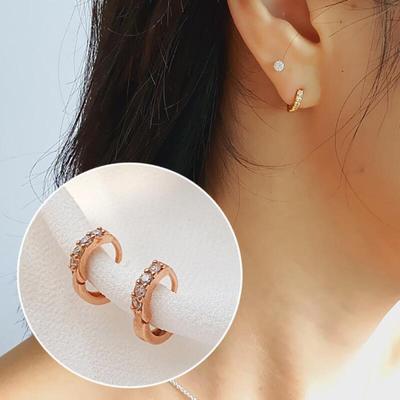 Noria Cubic One-Touch Women's Bling Casual Earrings