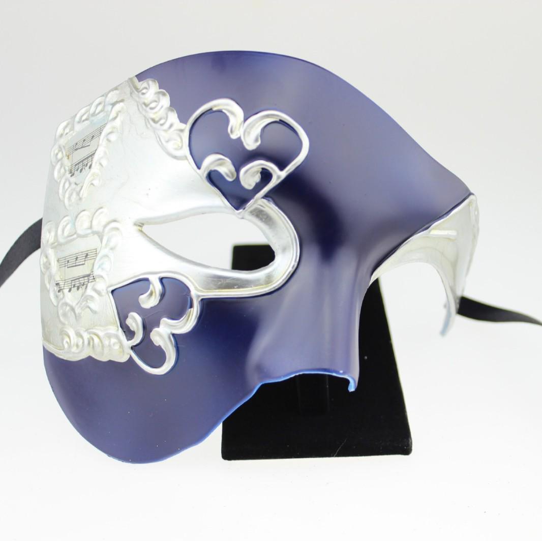 Венецианская мужская винтажная маскарадная маска-полумаска «Призрак» с моноклем