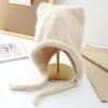 New Rope Cute Cat Ears Knitted Hat Autumn and Winter Warm Ear Protection Hat Fashionable Face Small Wool Hat