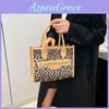 Trendy Ladies Shoulder Bag Stylish Leopard Print Fall Casual Large Capacity Handbag