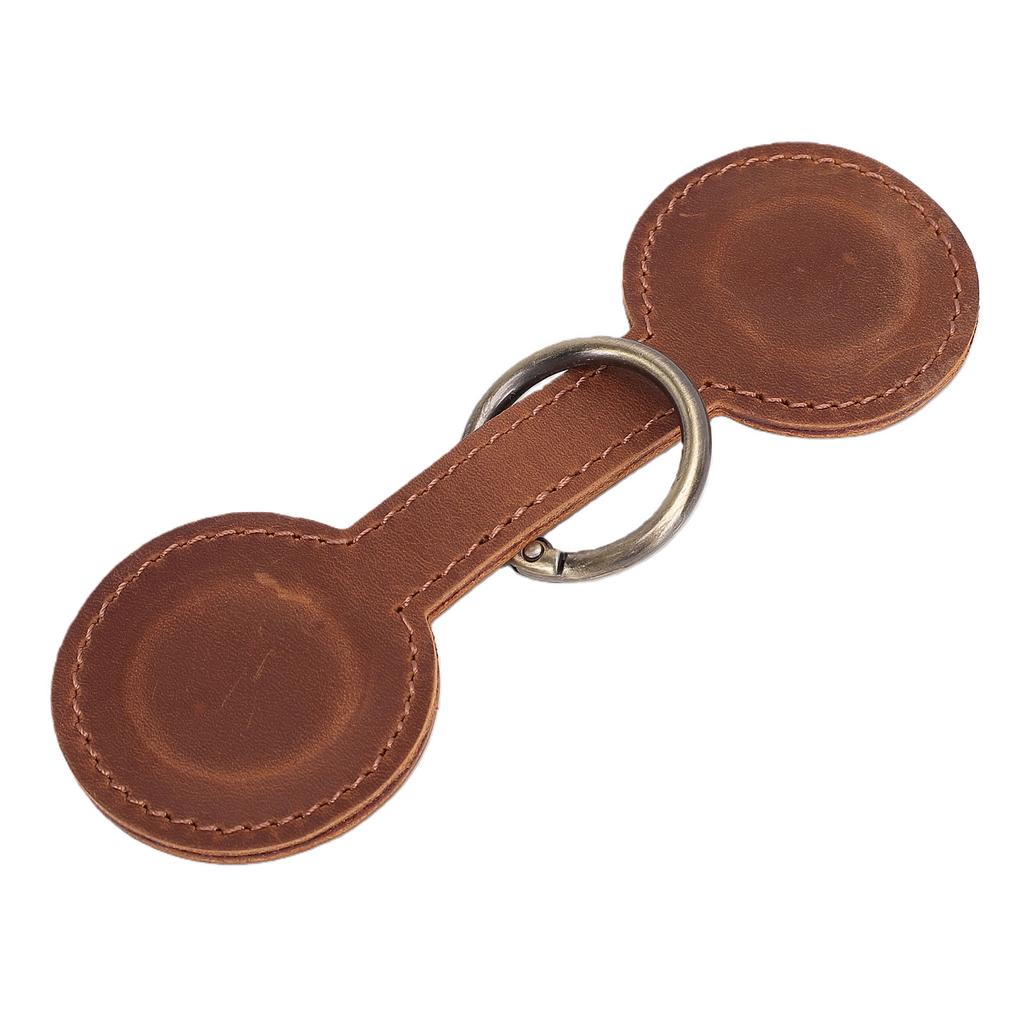 Clip Magnético para Sombrero para Viaje en Bolso Manos Libres Cuero PU Imán Fuerte Soporte Clip para Sombrero Forma Redonda Marrón