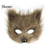Soft Plush Fox Mask Cosplay Mask, Fluffy Tail, Costumes Props, Fuzzy Two Dimensional Photography Gear for Costume Party Anime Convention And Role Play