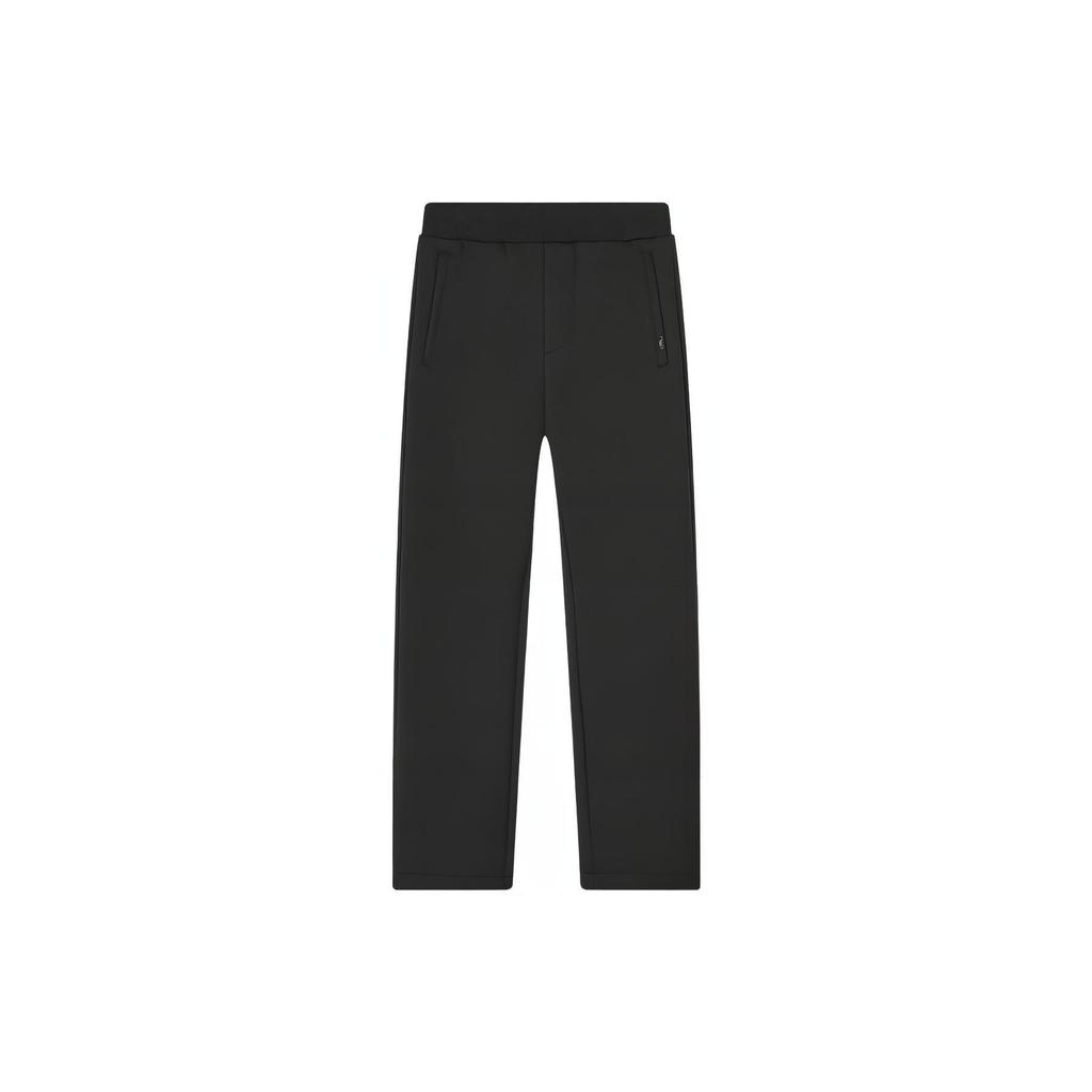 FILA Solid Color Straight Leg Casual Knit Sports Pants Men Bottoms Black F11M412602FBK