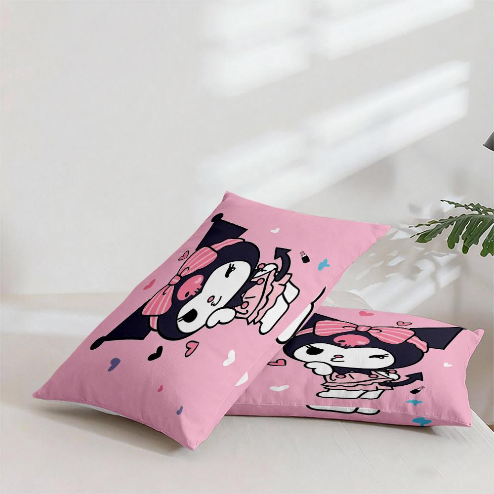3-Piece High-Definition Digital Print Bedding Set, Kuromi Large Floral Pattern Duvet Cover Set, Includes 1 Duvet Cover + 2 Pillowcases
