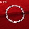 925 Sterling Silver Side Chain Gift Bracelet Wedding Fashion Jewelry