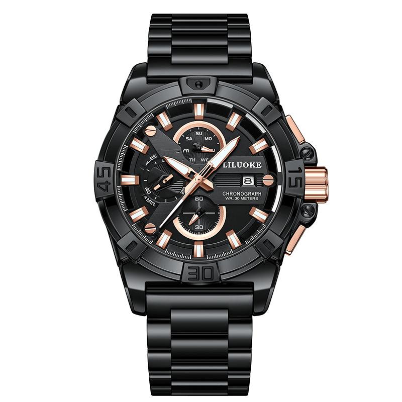 

UTHAI CQ466 Trendy Men watchhigh-end six pin waterproof luminous quartz watchlight luxury clock giftwatches for man