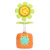 Kids Electric Bubble Blowing Machine Sunflower Shape Colorful Light Music Bubble Maker Toy