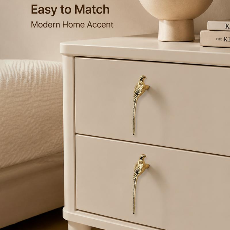 New Creative Golden Magpie Retro Metallic Cabinet Door Handle Luxury Drawer Knob for Wine Cabinet Wardrobe