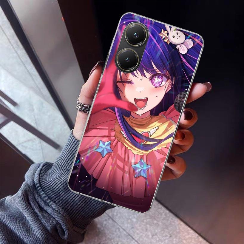 Oshi No Ko Phone Case For Xiaomi Poco X5 X6 X7 Pro F7 Ultra M7 Redmi 15C 15 13C 13 12C 12 10 10C 10A 9 9C 9T 9A Cover Poco X3 X5