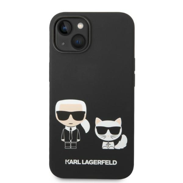 Karl Lagerfeld KLHMP14MSSKCK iPhone 14 Plus / 15 Plus 6.7" Hardcase Black/black Liquid Silicone Karl & Choupette Magsafe