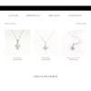 Hot Selling Cross‑border S925 Sterling Silver Princess Cut Moissanite Pendant Necklace for Women, Clavicle Chain, Valentine's Da