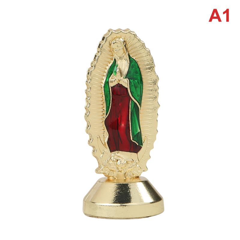 

Lady Of Guadalupe Handcrafted Alloy Statue Car Ornaments Religious Decor Home Blessing Figurin Home Office Table Decoration A1