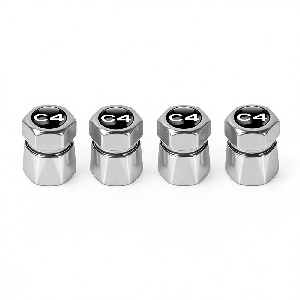 

4Pcs Aluminum Car Tire Valve Caps Diamond Tyre Valve Airtight Cover Waterproof Dust For Citroen C1 C3 C4 Picasso C4L Motorcycles