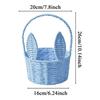 Woven Easter Basket Hand Woven Picnic Egg Gathering Basket Compact Natural Classic Aesthetic Decor for Bedroom Patio Picnic