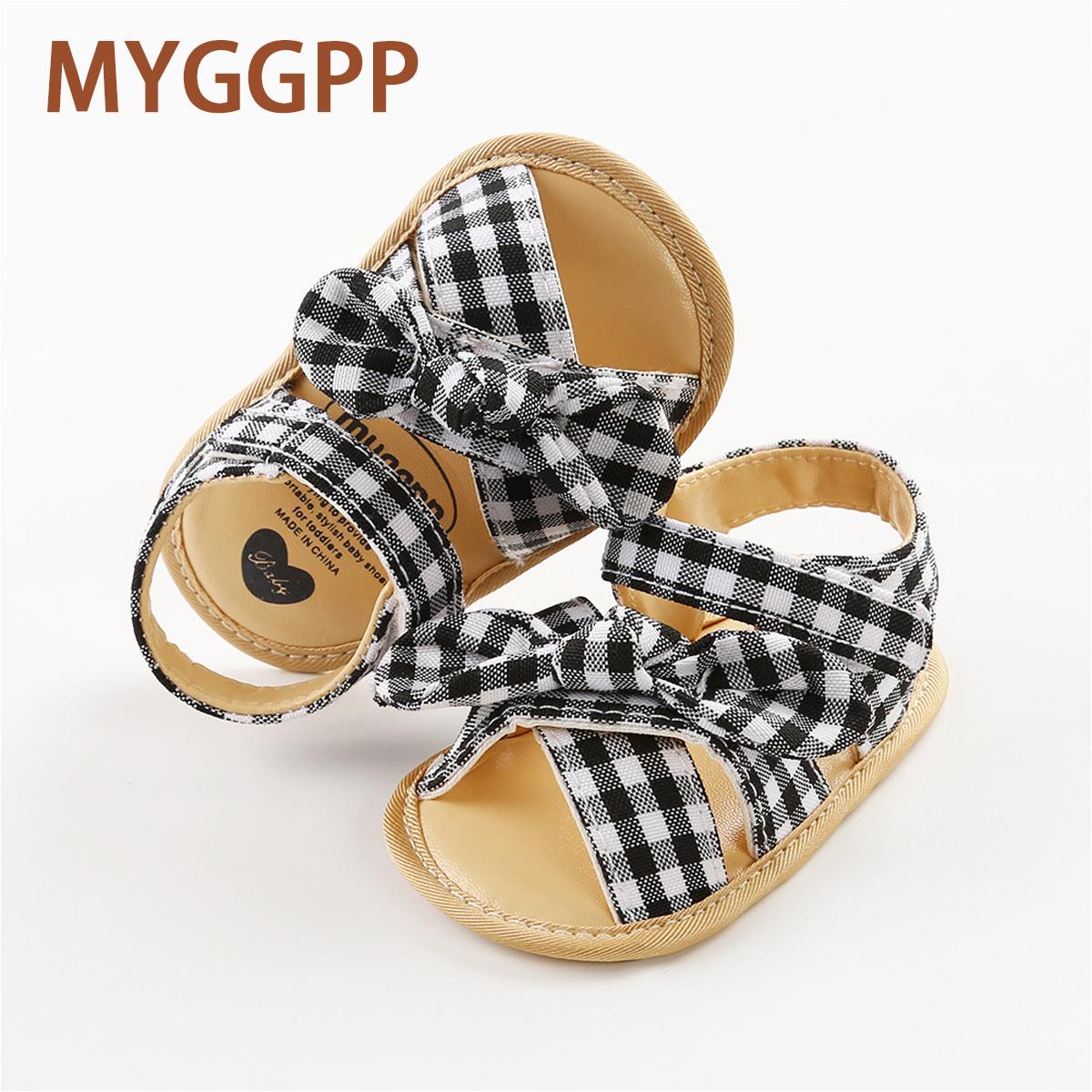 

MYGGPP Клетчатые сандалии на мягкой подошве для малышей Детская обувь 11cm