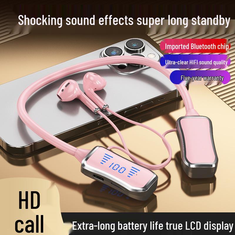 Neck-Hanging Bluetooth Earphones for Running & Business with Long Standby