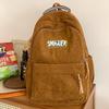 School bag Elementary school girl Junior high school student Corduroy backpack High school student college student backpack