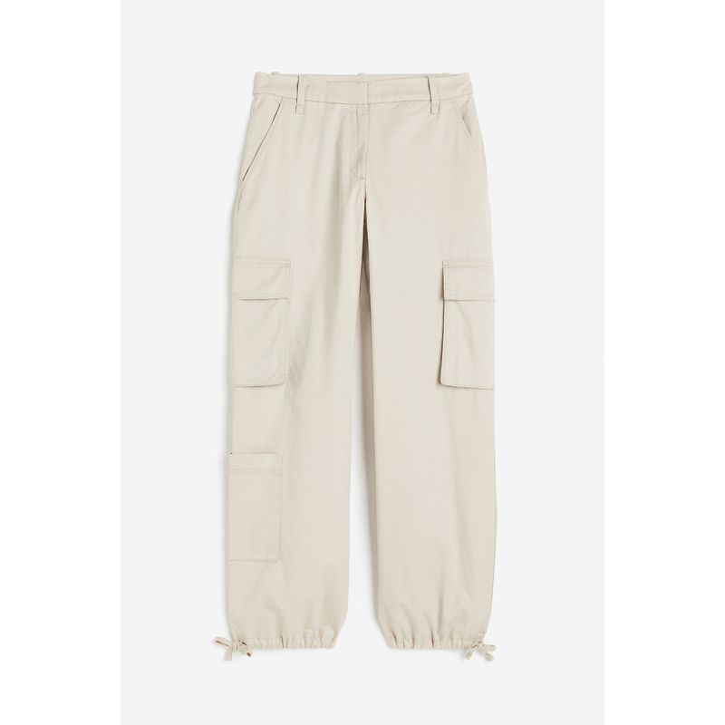 

HM Женская одежда Брюки Летние Простые На резинке Твил Уличные Комбинезоны 1210449 Beige 170/88A