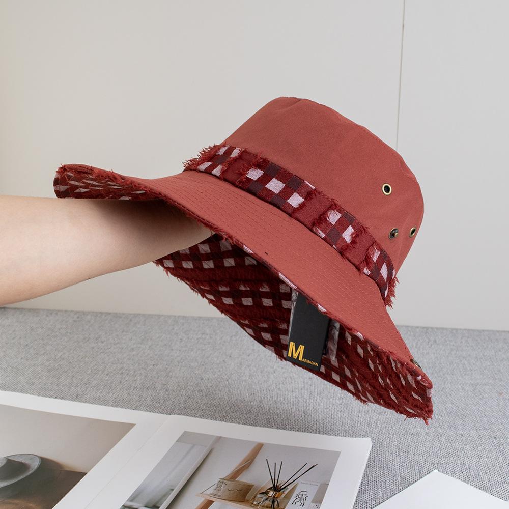 

1pc Summer Outdoor Leisure SunPanama Hat Sunshade Hat Men s Outdoor Camping Big Eaves Hat Fisherman s Hat for Outdoor Activities One Size красный